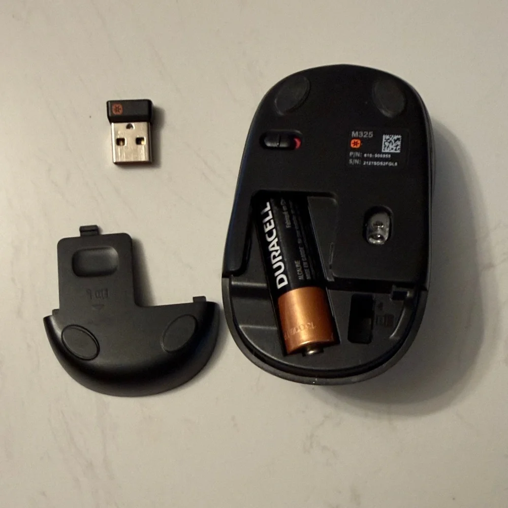Logitech M325 Wireless Compact Ambidextrous Mouse - Black